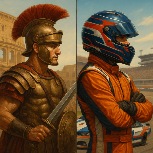 Steel-and-Speed-How-Roman-Gladiators-Mirror-Modern-Race-Car-Drivers unitedhotrods.com